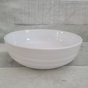 White Ceramic Serving Bowl 8" Diameter Everyday White Sheffield Home
